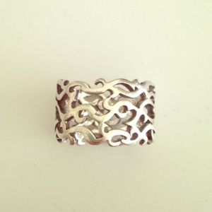 handmade art deco silver ring